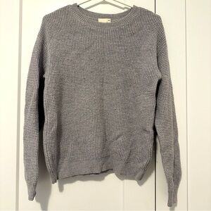 Wilfred Free Aritzia *Grey Isabelli Crewneck Waffle Sweater Size Small Woman’s